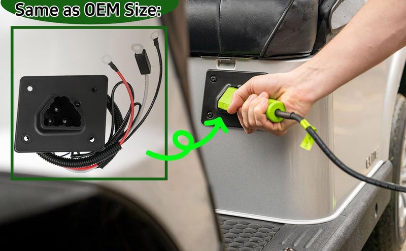 Dr.Acces Golf Cart 48V Delta-Q Charger Receptacle for EZGO RXV Carts 2008+Replace OEM#602529 - Image 3